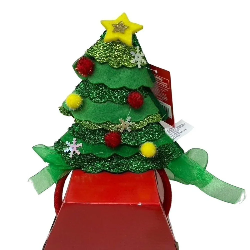 Christmas Tree Headband Holiday Novelty Photos Party